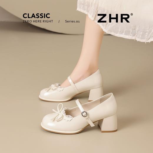 ZHR镜面黑色玛丽珍单鞋2026春季新款甜美风JK制服鞋超高时装女鞋 商品图5