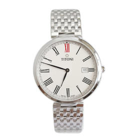 【全新】TITONI 梅花82718 S-608自动机械机芯日期显示39MM（男款）纤薄系列精钢160426NJ49