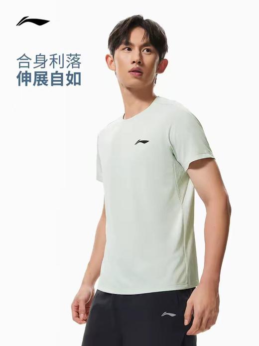 李宁跑步T恤男士夏季2026新款户外健身短袖圆领速干衣透气运动短袖ATSW137 商品图1