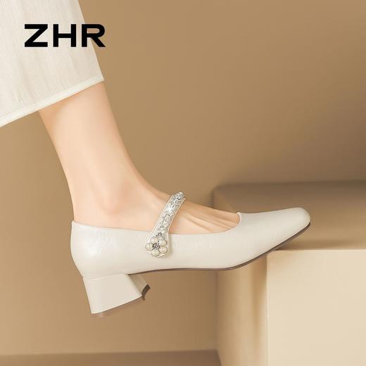 ZHR则则时尚气质玛丽珍鞋方头女鞋2026新款百搭轻便粗跟浅口单鞋 商品图6