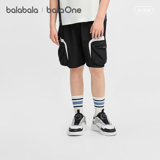 【balaOne】巴拉巴拉童装儿童短裤男童2026新款夏装中裤子工装裤 商品图2