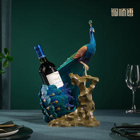 铜师傅 铜摆件《吉祥孔雀酒座》桌面客厅玄关家居装饰品礼品摆件