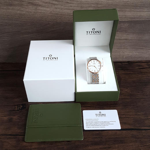 【全新】TITONI 梅花82718 SRG-606自动机械机芯日期显示39MM（男款）纤薄系列精钢/间镀金160426NJ51 商品图1