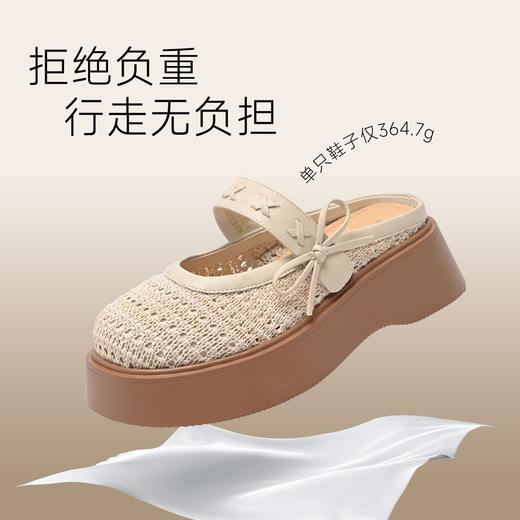 【5CM增高】ZHR则则编织玛丽珍包头拖女26夏新款显瘦百搭凉拖鞋 商品图5