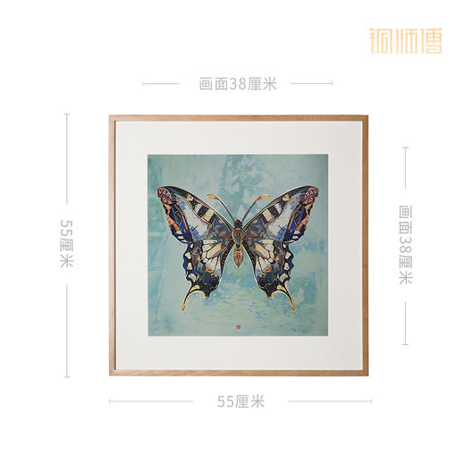 铜师傅 手工錾刻 铜雕画《彩云蝶》客厅玄关画沙发背景墙装饰画 商品图5