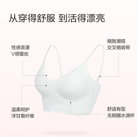 【内衣店庆提前购】【一口价】3楼安莉芳芬狄诗蕾丝内衣女士短款brain背心内搭可外穿文胸FB00778吊牌价 429现价189元 商品图4