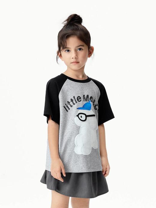 8楼摩安珂儿童little MO&Co.26年夏季新款凉感吸湿速干插肩袖短袖T恤 KBF2TEE009【吊牌价： 269元 ，活动价：242元】 商品图2