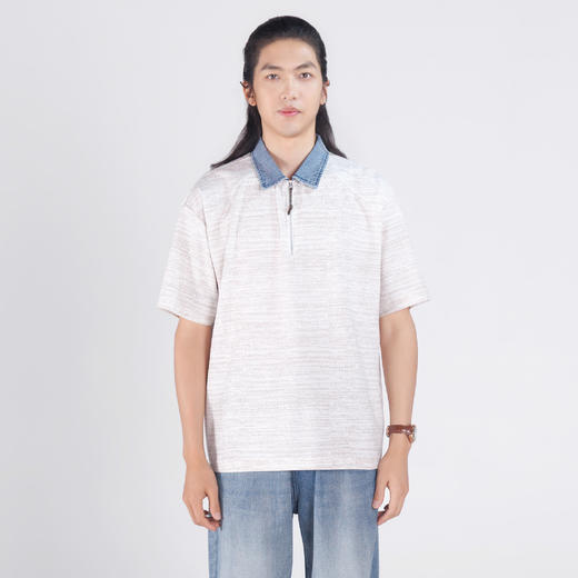 牛仔领半拉链POLO 商品图0