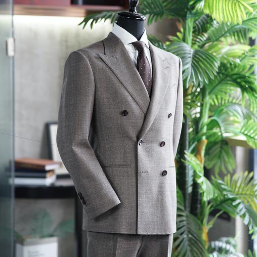 新款男士深咖双排扣亲王格 Dino Filarte意大利料轻奢套装 商品图0