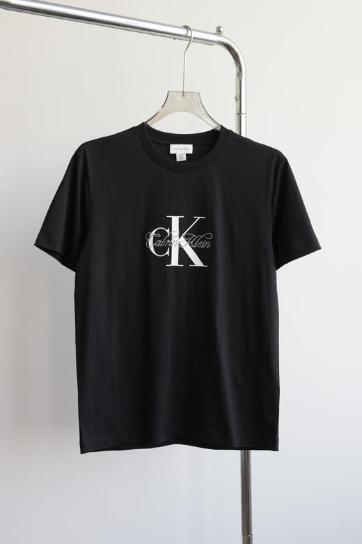 26 西K男士经典LOGO重叠 刺绣印花 短袖T恤 TX665 商品图6