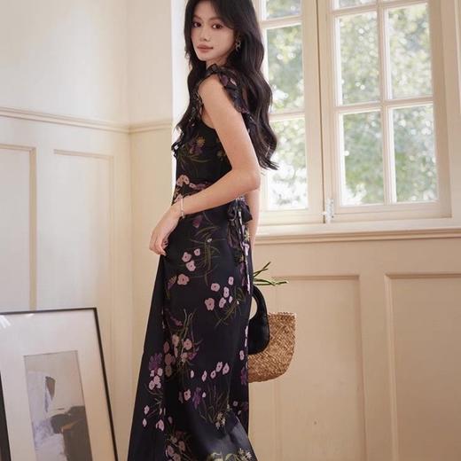 LPIUTY 正反两穿秀款印花花卉连衣裙 L0129010 细腻纹路自带高级滤镜 无袖设计+定制荷叶边领型 遮肉显瘦 贴合腰臀曲线；【下单3-7天发货！周日、节假日顺延】 商品图6