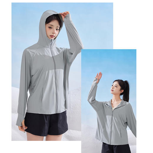 简约纯色连帽宽松版防晒衣-纪念日百货门店同款171651684 商品图3