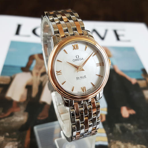 【95新】OMEGA 欧米茄424.20.27.60.05.002石英机芯27MM（女款）碟飞系列精钢/18K玫瑰金270426NJS28 商品图2