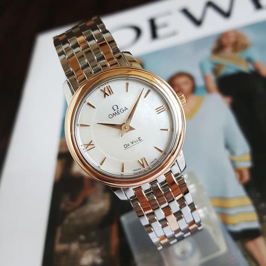 【95新】OMEGA 欧米茄424.20.27.60.05.002石英机芯27MM（女款）碟飞系列精钢/18K玫瑰金270426NJS28 商品图3