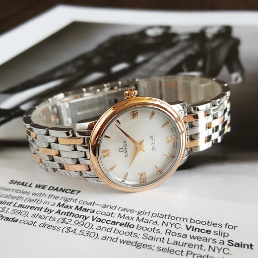 【95新】OMEGA 欧米茄424.20.27.60.05.002石英机芯27MM（女款）碟飞系列精钢/18K玫瑰金270426NJS28 商品图4