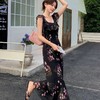 LPIUTY 正反两穿秀款印花花卉连衣裙 L0129010 细腻纹路自带高级滤镜 无袖设计+定制荷叶边领型 遮肉显瘦 贴合腰臀曲线；【下单3-7天发货！周日、节假日顺延】 商品缩略图11