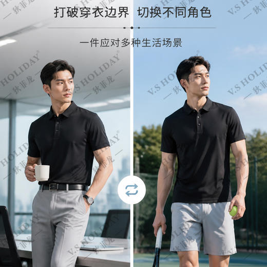 【爆冰玉米格】夏季男士薄款透气休闲时尚POLO衫/233 商品图2
