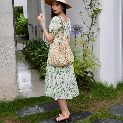 LPIUTY 绿野仙踪秀款印花连衣裙 L018109 仙女碎花裙 方领凸显天鹅颈 复古又减龄 垂坠感面料 高腰线+大A摆设计 自带氛围感【下单3-7天发货！周日、节假日顺延】 商品图7
