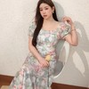 LPIUTY 梦幻晕染印花仙女裙 L018269 天鹅颈方领 巧妙修饰颈部线条 收腰A字版型 契合人体曲线 立体打褶工艺 灵动层次感【下单3-7天发货！周日、节假日顺延】 商品缩略图8