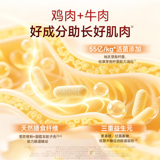新品【菌多肠乐粮】益生菌加三重益生元助力呵护肠胃 鲜鸡+牛肉好成分助长好肌肉 6重营养帮助健体开胃 商品图3