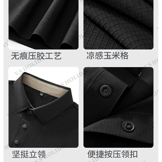 【爆冰玉米格】夏季男士薄款透气休闲时尚POLO衫/233 商品图3