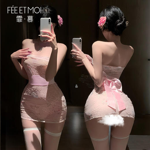 霏慕抹胸刺绣印花网纱和服装6274 （有大码） 商品图7