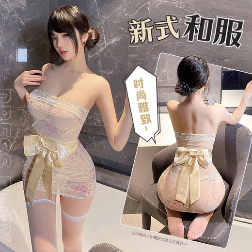 霏慕抹胸刺绣印花网纱和服装6274 （有大码） 商品图0