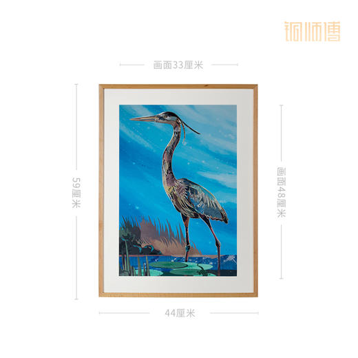 铜师傅 手工錾刻 铜雕画《蓝鹭之二》 商品图6