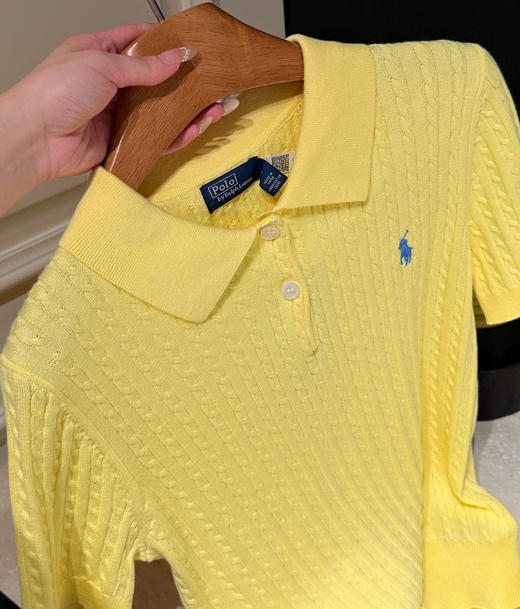预售拉夫𝐑𝐋绞花针织短袖POLO衫040607 商品图6