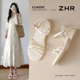 ZHR则则时尚爆款一字超软凉鞋女鞋2026下降新款网红高级沙滩拖鞋