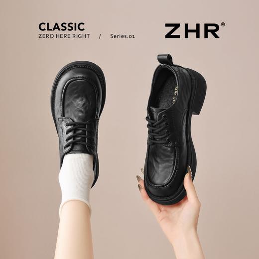 ZHR则则【头层牛皮】英伦复古经典小皮鞋女2026新款时髦舒适单鞋 商品图5