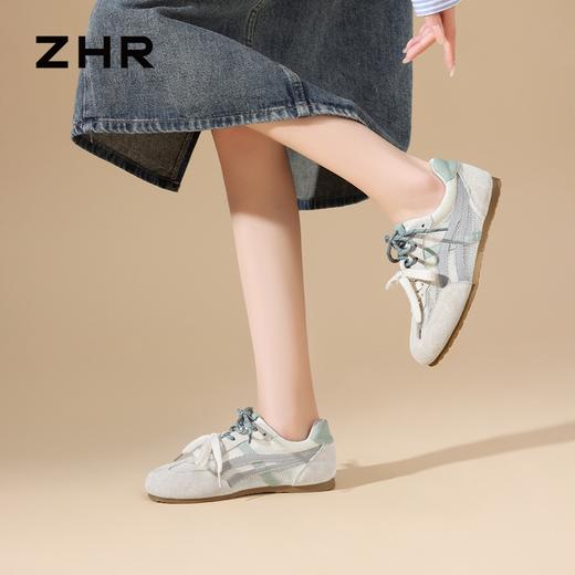 ZHR则则网面透气德训鞋女夏2026新款复古薄底休闲运动阿甘鞋 商品图9