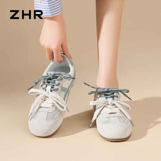 ZHR则则网面透气德训鞋女夏2026新款复古薄底休闲运动阿甘鞋 商品图7