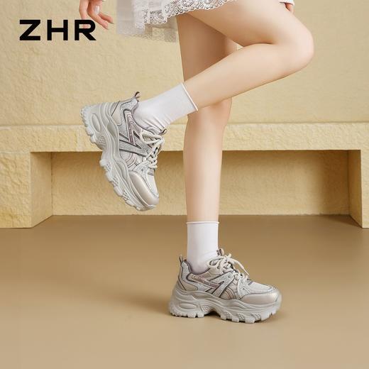 ZHR则则厚底老爹鞋女2026春季新款运动鞋女显瘦百搭轻便休闲鞋女 商品图4