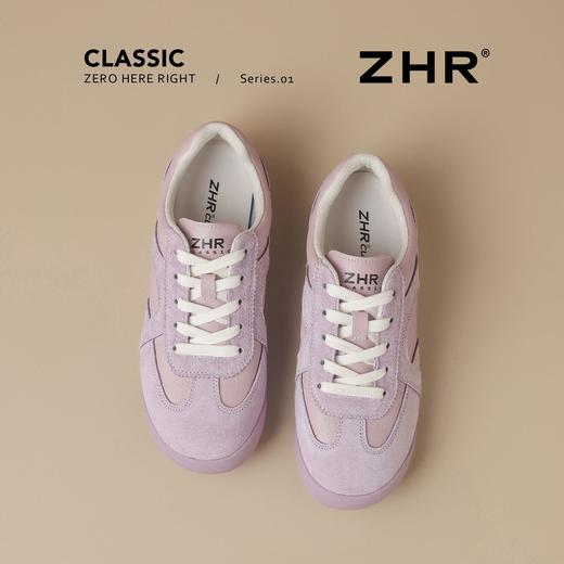 ZHR则则紫色德训鞋女2026春季新款透气平底阿甘鞋复古休闲鞋 商品图3