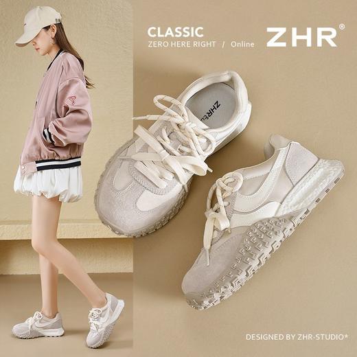 ZHR高颜值百搭阿甘鞋春夏新款4.5CM增高休闲德训鞋舒适运动鞋 商品图0