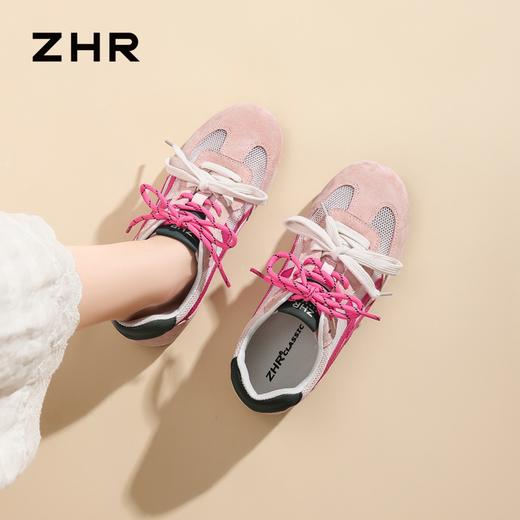 ZHR则则网面透气德训鞋女夏2026新款复古薄底休闲运动阿甘鞋 商品图2