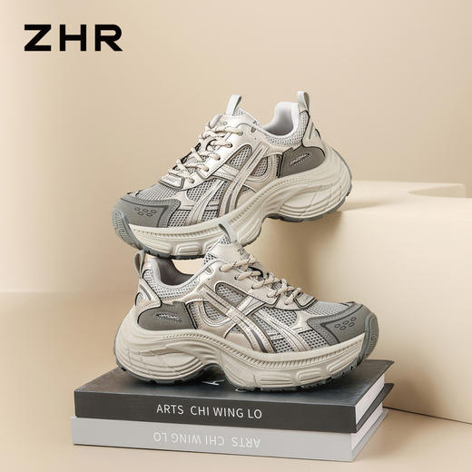 ZHR则则厚底老爹鞋女2026新款网面透气休闲鞋轻便软底运动鞋凉鞋 商品图9