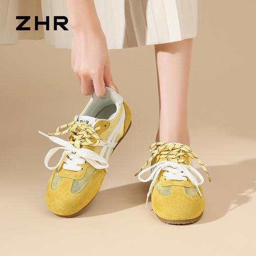 ZHR则则网面透气德训鞋女夏2026新款复古薄底休闲运动阿甘鞋 商品图1
