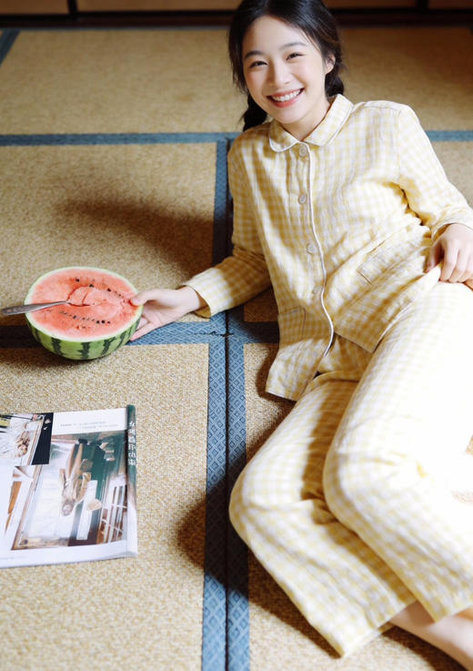 M*JI100%棉双层纱情侣糖果色家居服30137 商品图11