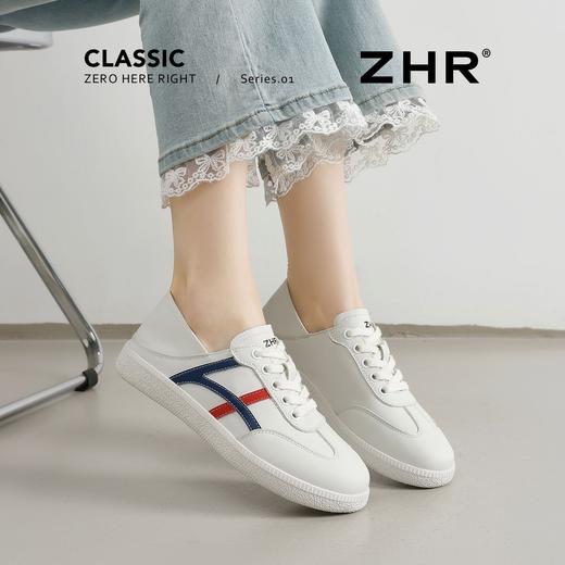 ZHR休闲两穿百搭小白鞋女2026新款春季德训鞋软底运动休闲鞋 商品图0