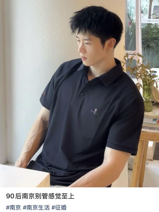 原厂比音勒芬春夏季男高端轻商务休闲翻领T恤复合纱短袖polo衫 商品图1