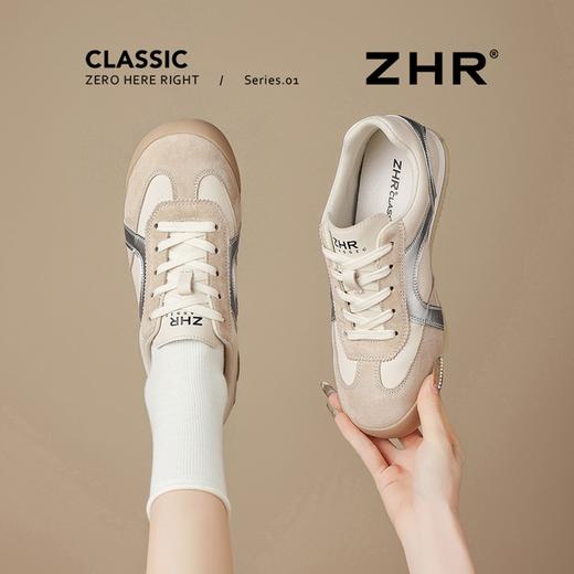 ZHR则则紫色德训鞋女2026春季新款透气平底阿甘鞋复古休闲鞋 商品图8