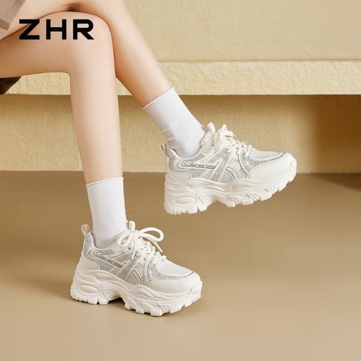 ZHR则则厚底老爹鞋女2026春季新款运动鞋女显瘦百搭轻便休闲鞋女 商品图7