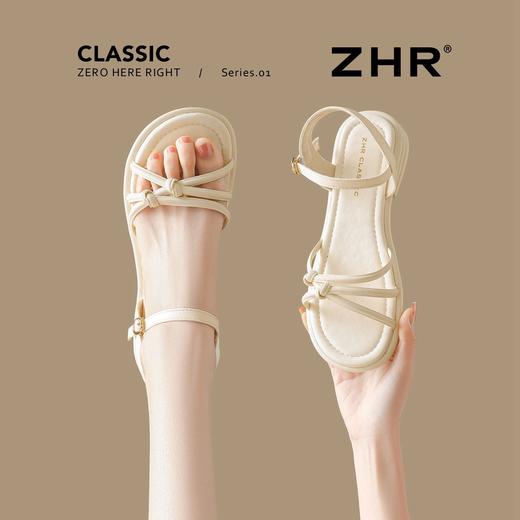 ZHR则则时尚爆款一字超软凉鞋女鞋2026下降新款网红高级沙滩拖鞋 商品图4