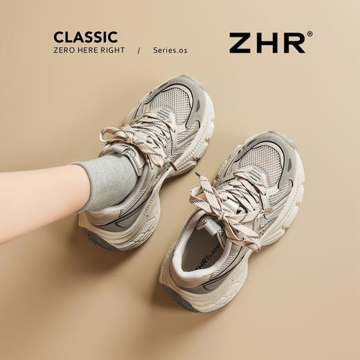 ZHR复古增高6cm厚底老爹鞋2026春季款显高显瘦不累脚运动休闲鞋女 商品图1