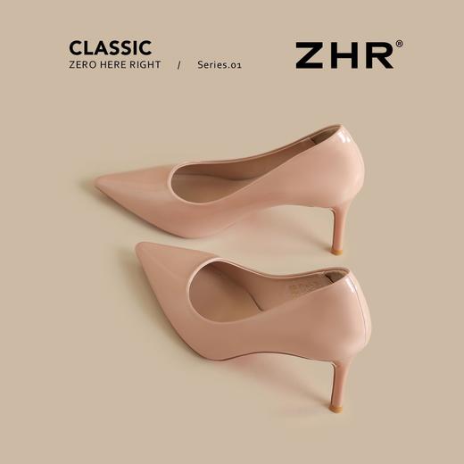 ZHR则则【跟高8CM】气质红底高跟鞋2026新款尖头浅口细跟鞋职业鞋 商品图5