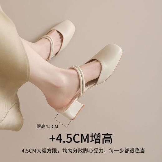 ZHR则则【头层羊皮】粗跟高跟鞋包头拖鞋外穿2026夏季新穆勒女鞋 商品图4