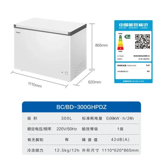 海尔（Haier）冷柜 BC/BD-300GHPDZ 商品图14