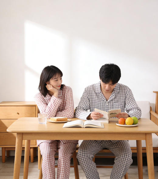 M*JI100%棉双层纱情侣糖果色家居服30137 商品图3